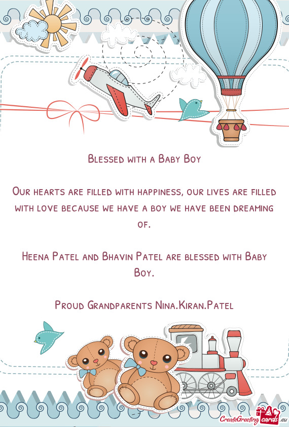 Heena Patel and Bhavin Patel are blessed with Baby Boy