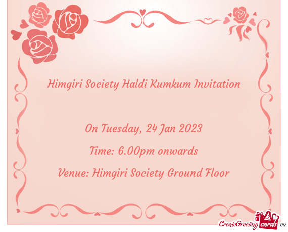 Himgiri Society Haldi Kumkum Invitation