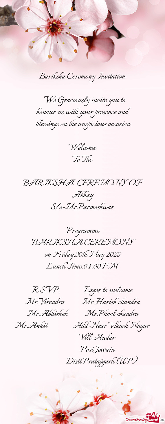 Honour us with your presence and