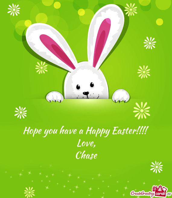 Hope you have a Happy Easter