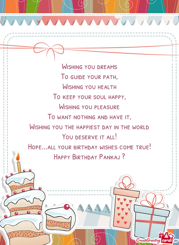 Hope All Your Birthday Wishes Come True Free Cards