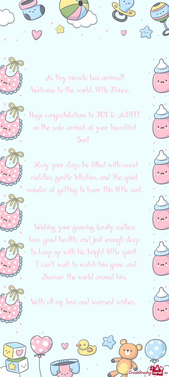 Huge congratulations to JOY & ADITI on the safe arrival of your beautiful Son!🥰