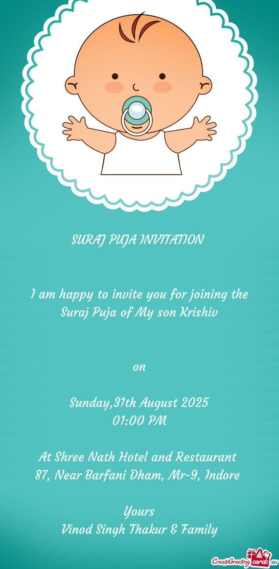 I am happy to invite you for joining the