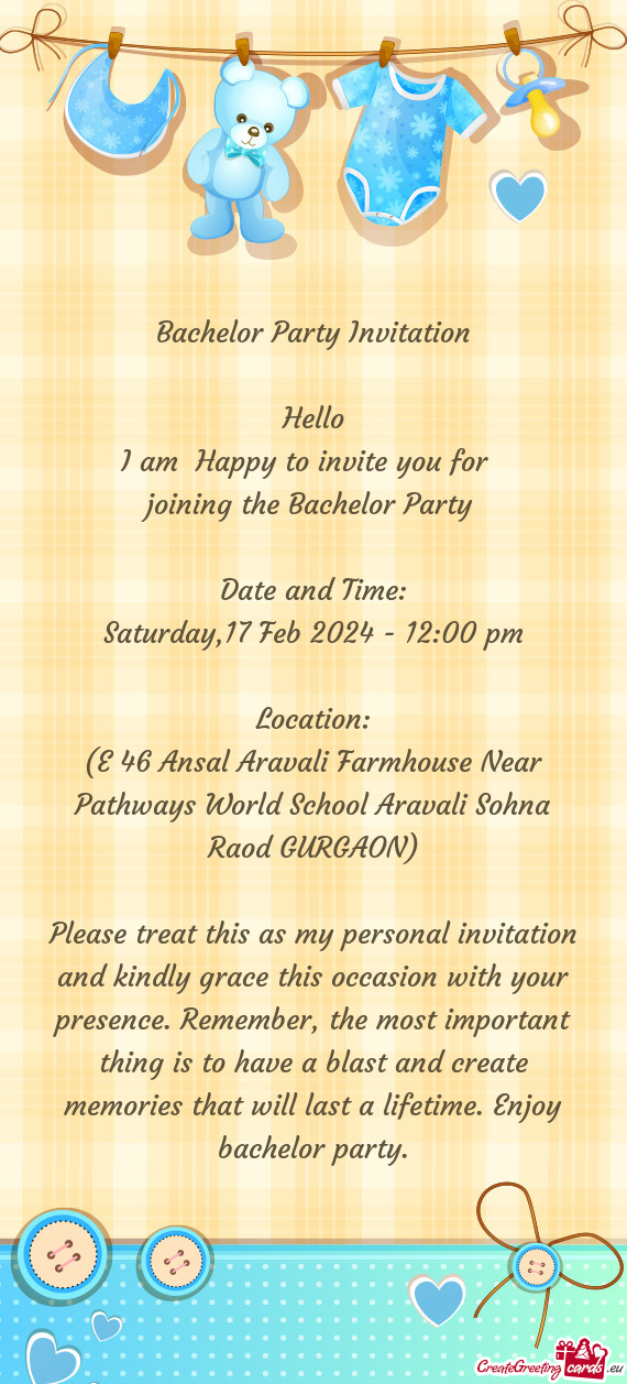 I am Happy to invite you for