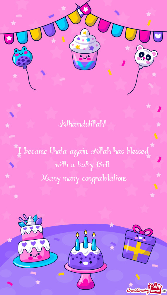 I became khala again, Allah has blessed with a baby Girl