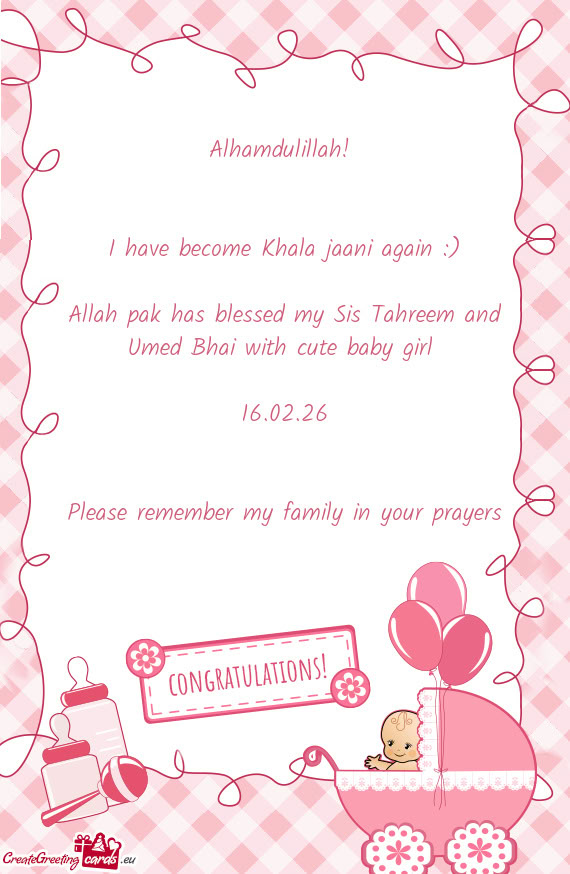 I have become Khala jaani again :)