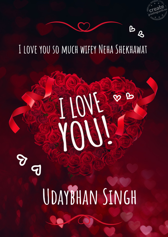 I love you so much wifey Neha Shekhawat 🫶🏻 Udaybhan Singh