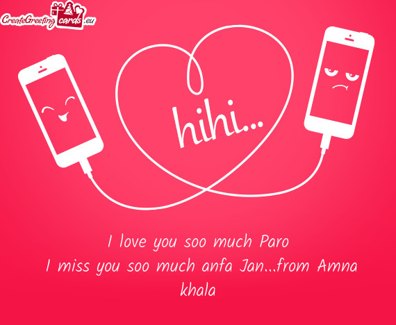 I love you soo much Paro