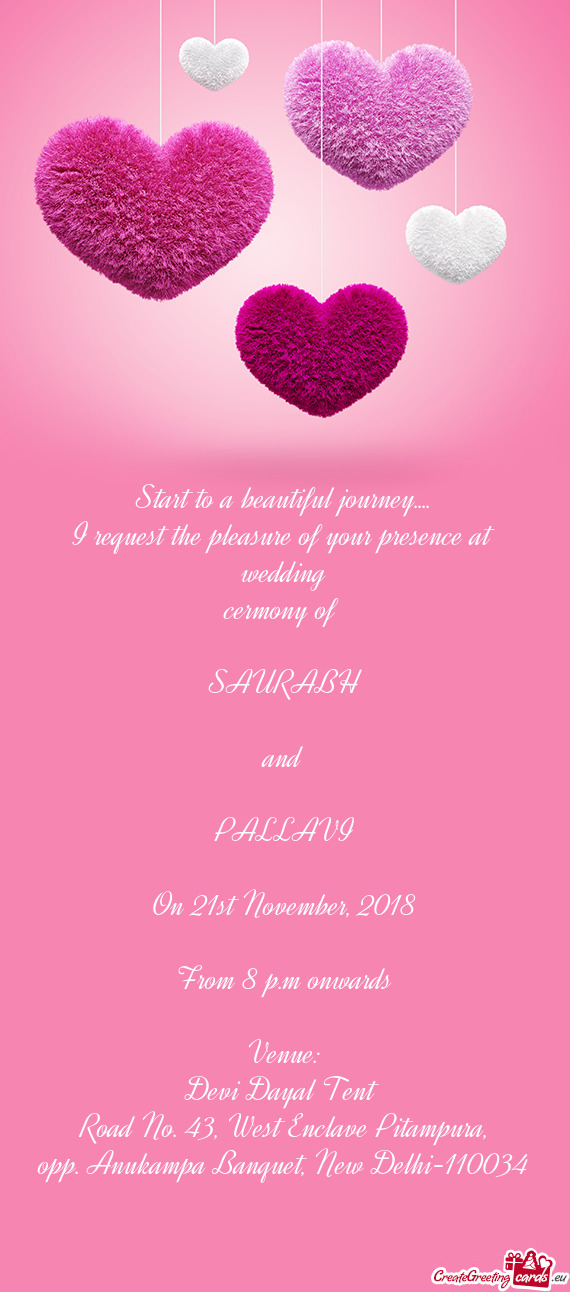 I request the pleasure of your presence at wedding - Free cards