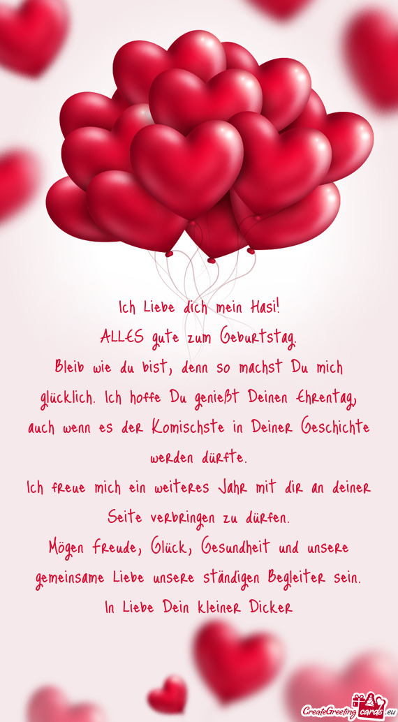 Ich Liebe dich mein Hasi