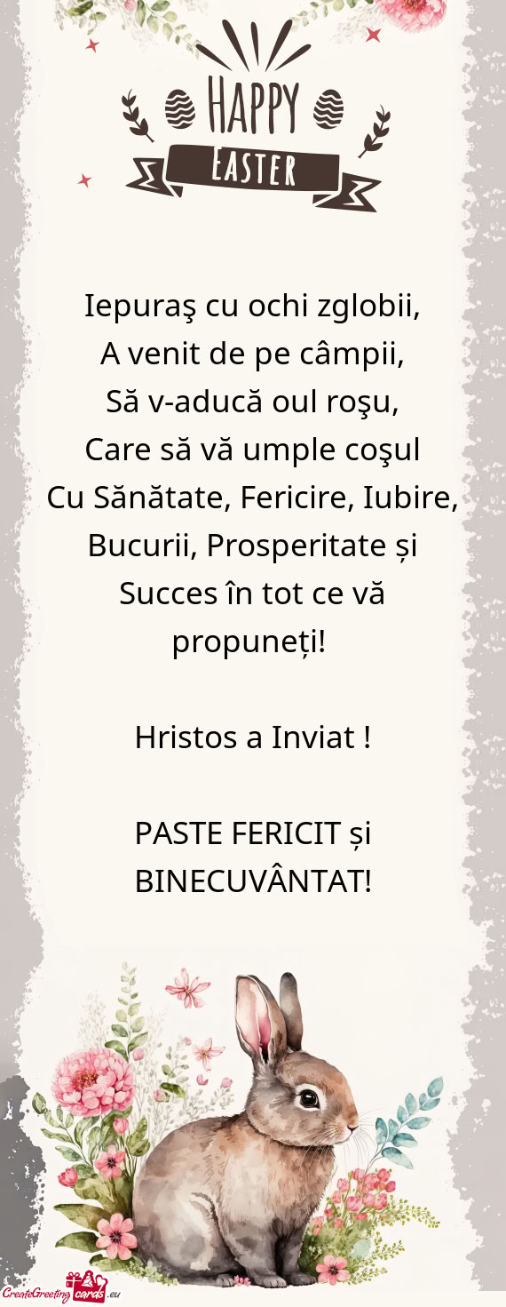 Iepuraş cu ochi zglobii