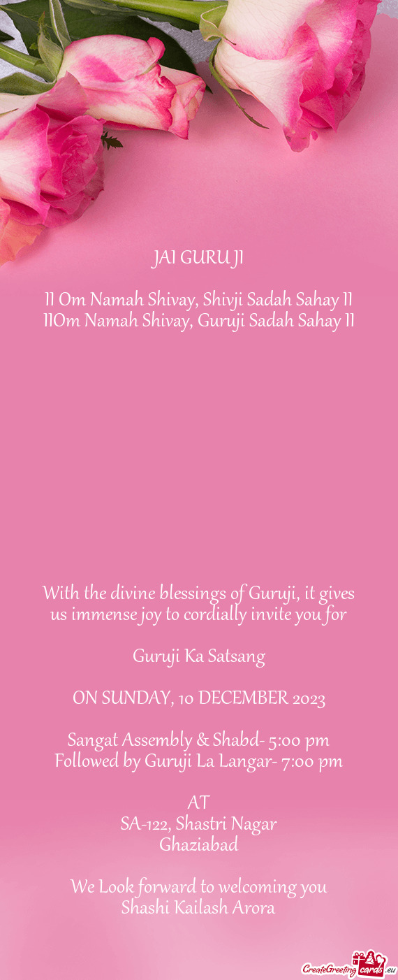 II Om Namah Shivay, Shivji Sadah Sahay II