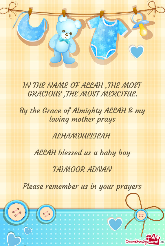IN THE NAME OF ALLAH ,THE MOST GRACIOUS ,THE MOST MERCIFUL