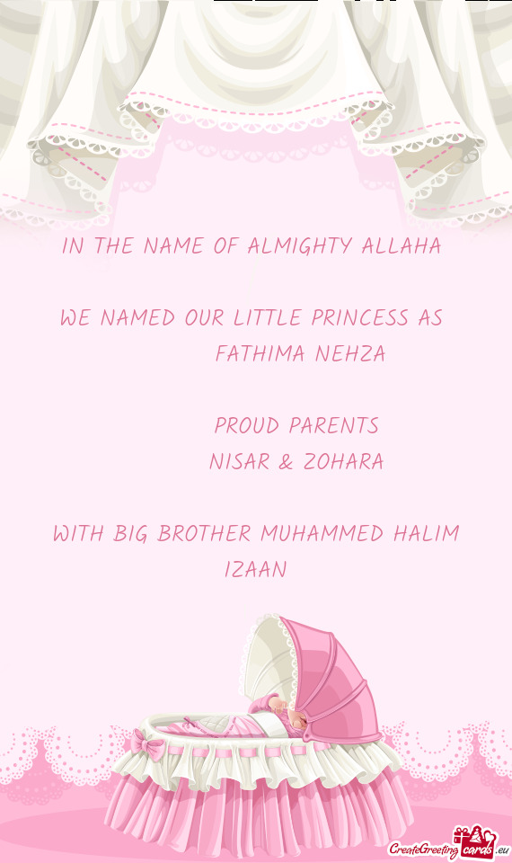 IN THE NAME OF ALMIGHTY ALLAHA