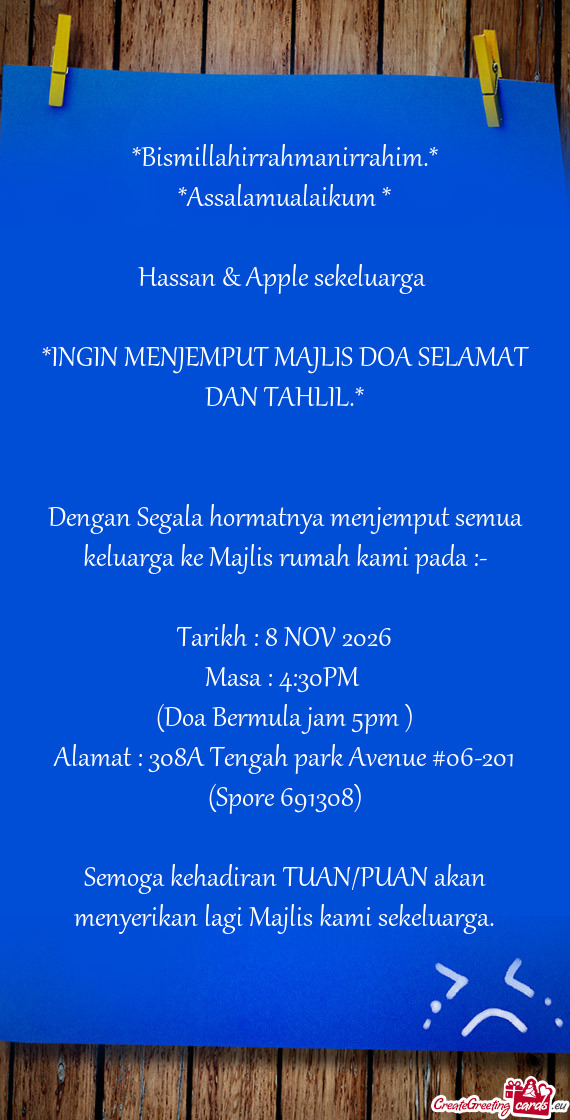 INGIN MENJEMPUT MAJLIS DOA SELAMAT DAN TAHLIL