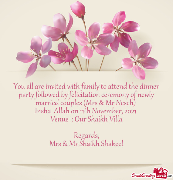 Insha Allah on 11th November, 2021