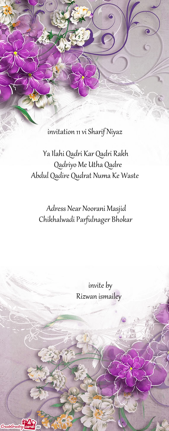 Invitation 11 vi Sharif Niyaz