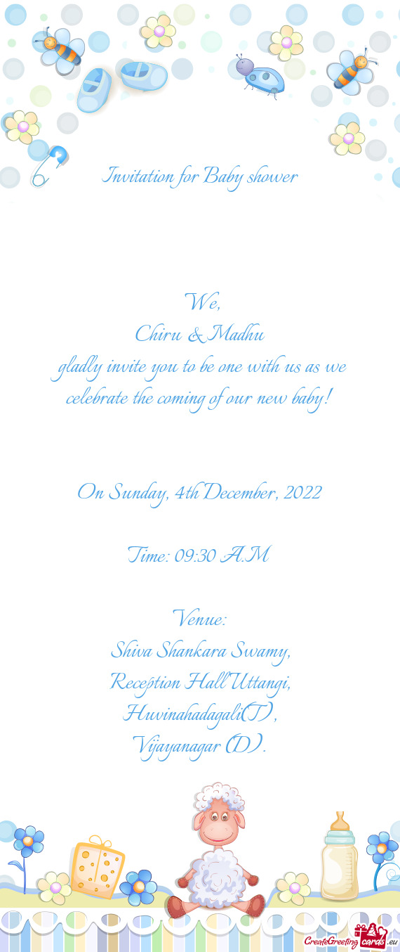 Invitation for Baby shower