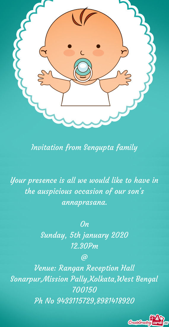 Invitation from Sengupta family