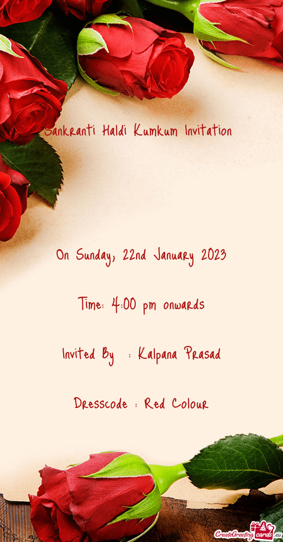 Invited By : Kalpana Prasad