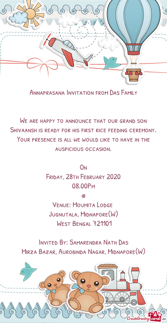 Invited By: Samarendra Nath Das