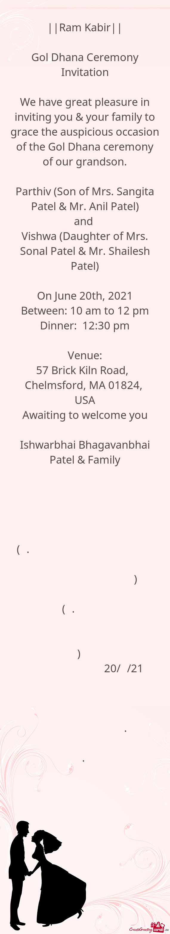 Ishwarbhai Bhagavanbhai Patel & Family