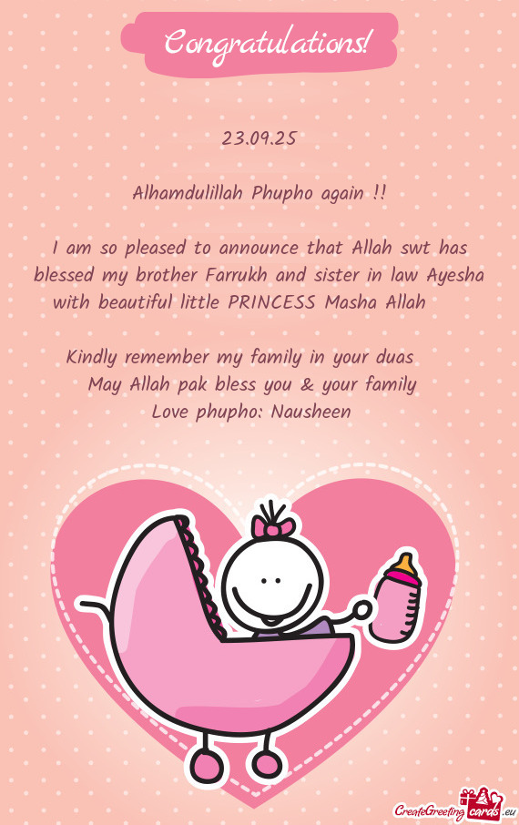 Ith beautiful little PRINCESS Masha Allah ❤❤