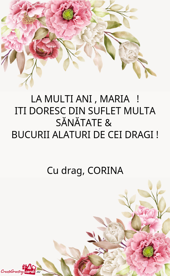 ITI DORESC DIN SUFLET MULTA SĂNĂTATE &