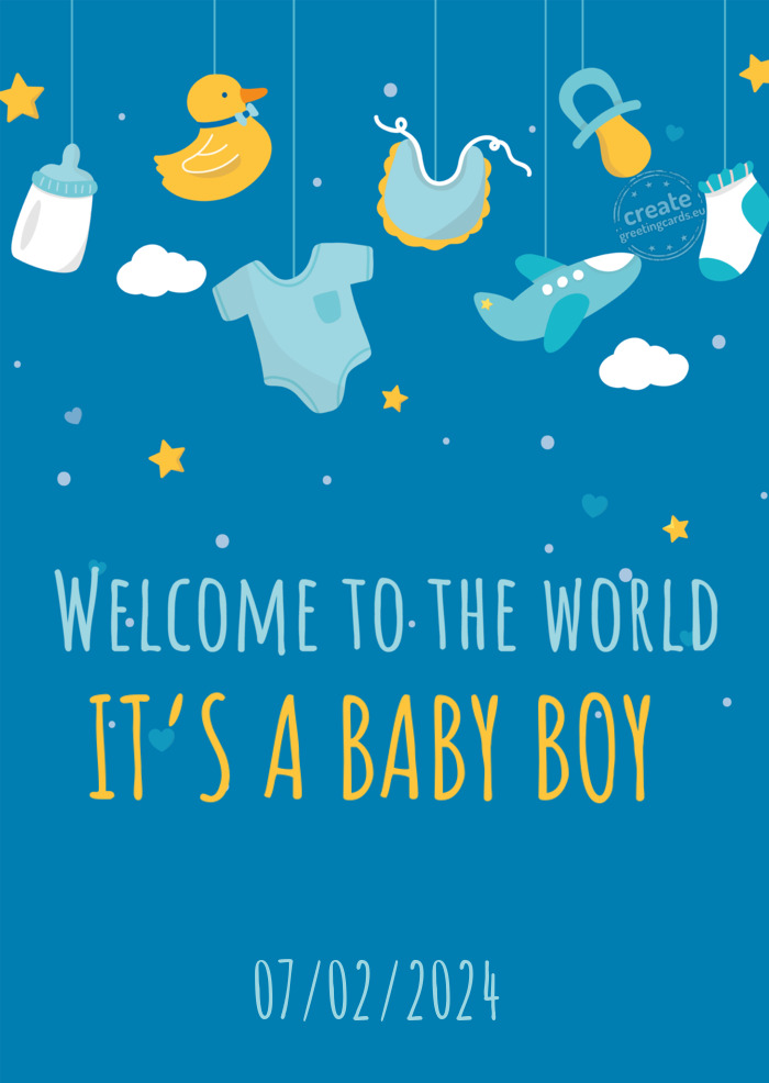 IT’S A BABY BOY 07/02/2024