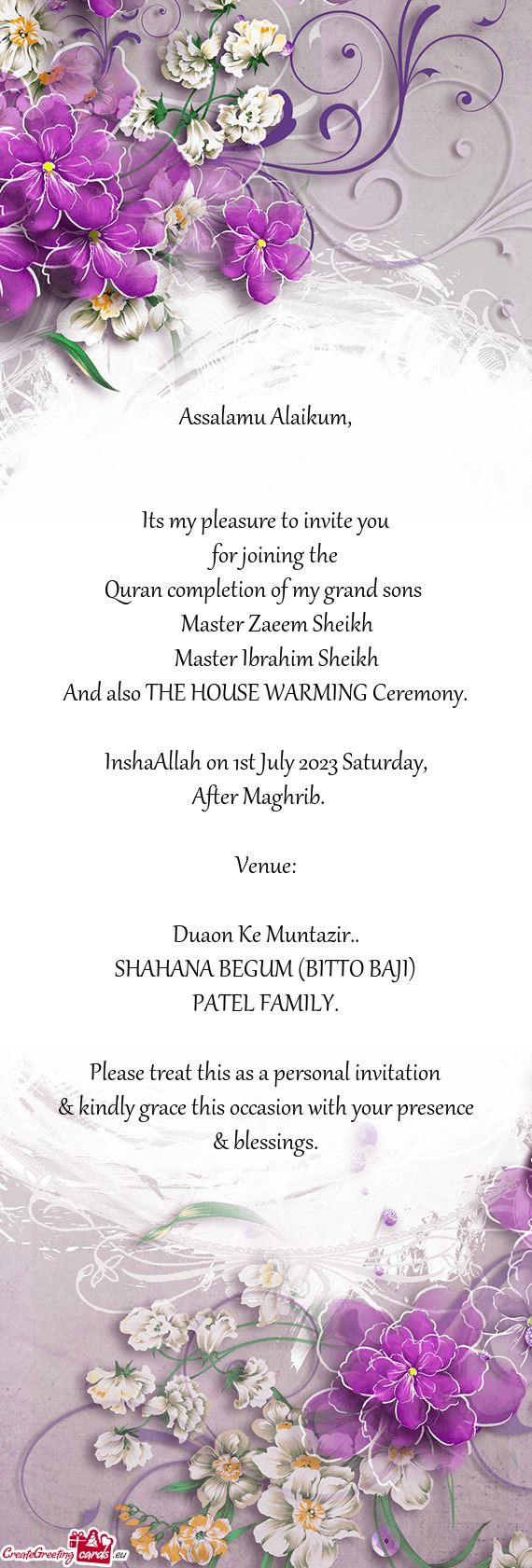 Its my pleasure to invite you