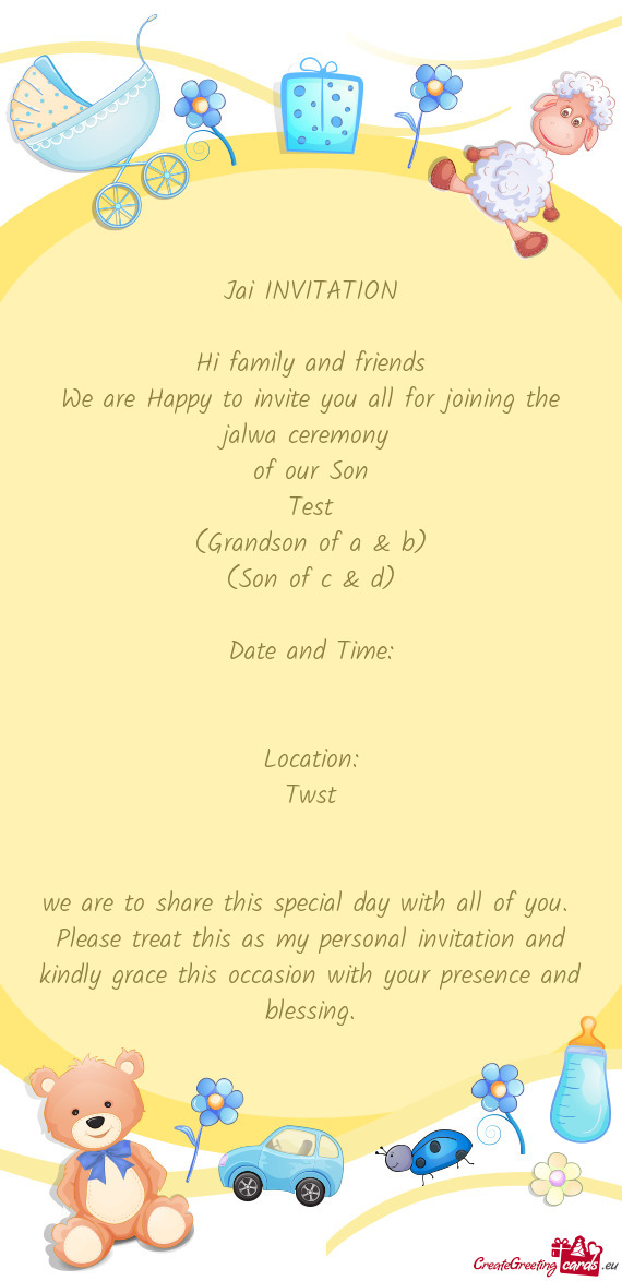 Jai INVITATION
