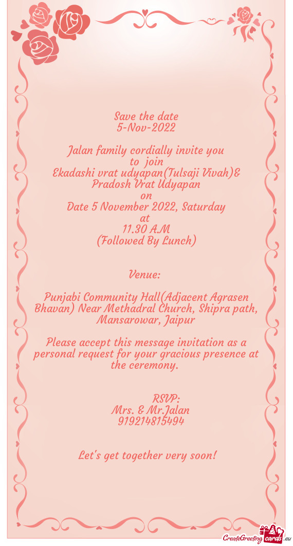 Jalan family cordially invite you