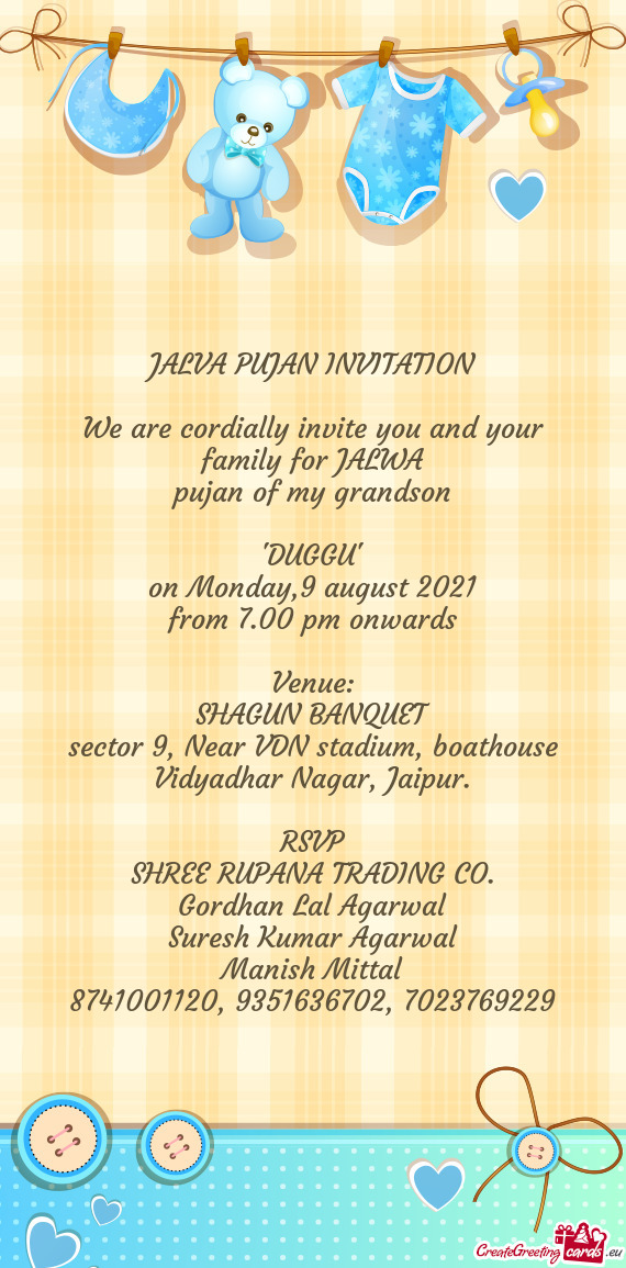 JALVA PUJAN INVITATION