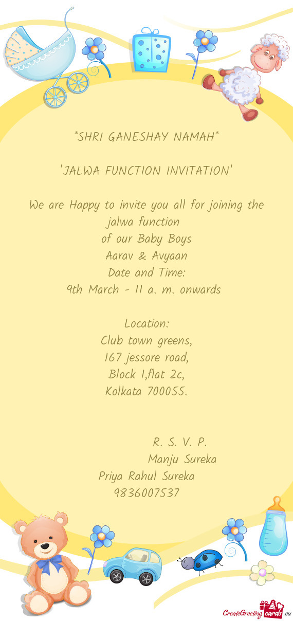 "JALWA FUNCTION INVITATION"