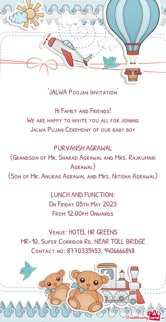 "JALWA Poojan Invitation"