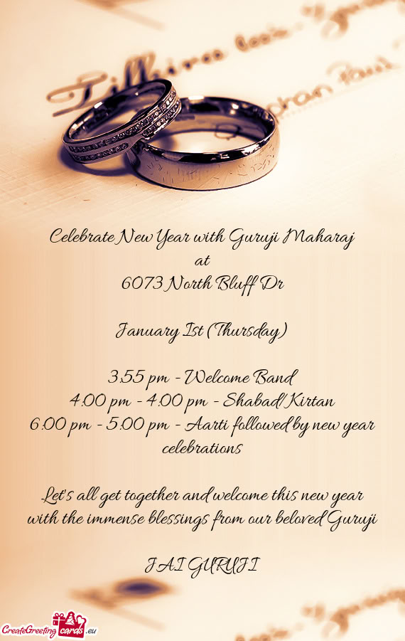 January Ist (Thursday)