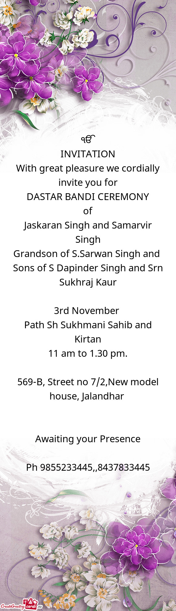 Jaskaran Singh and Samarvir Singh