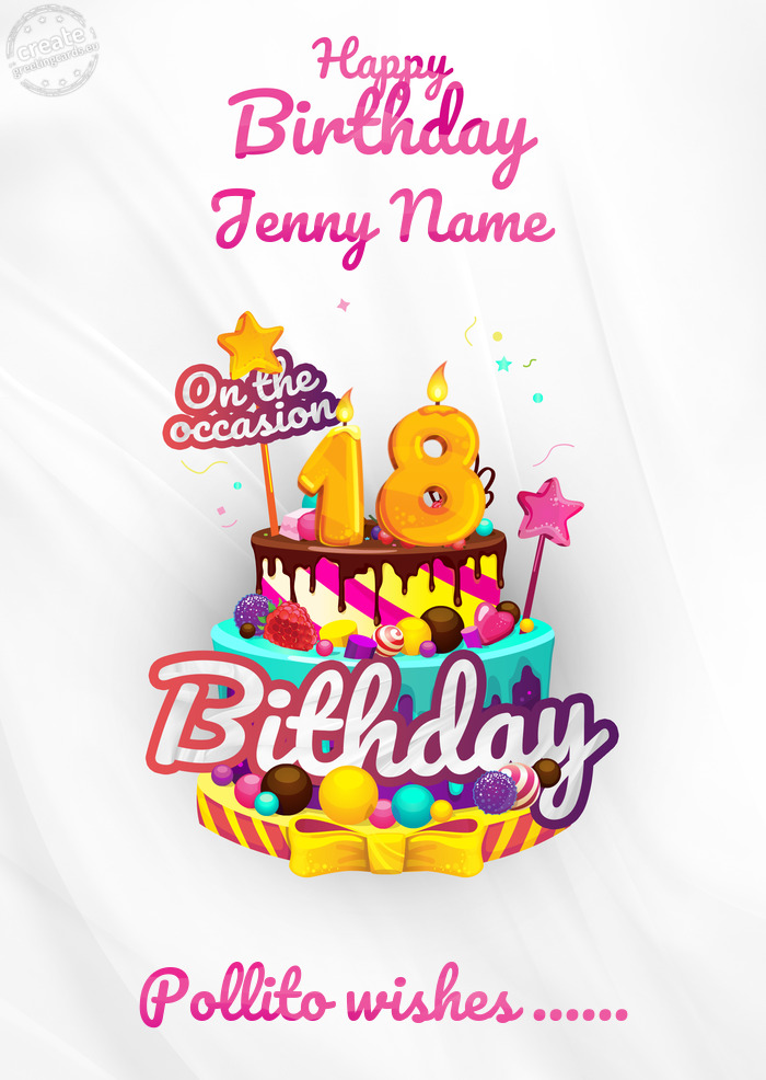 Jenny Name, Happy birthday to 18 Pollito wishes