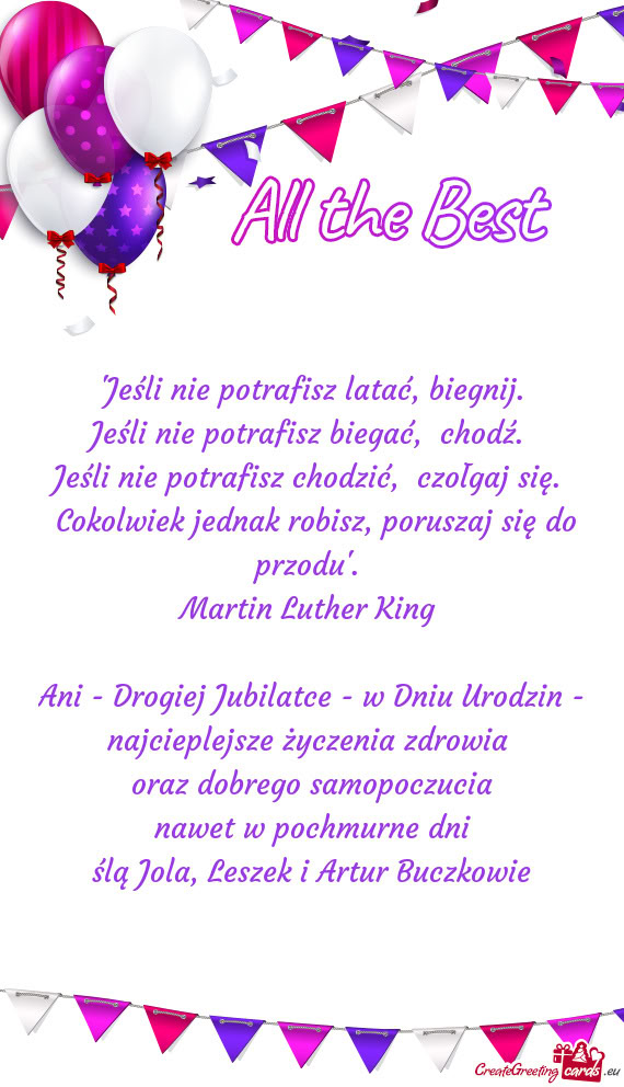 Jeśli nie potrafisz biegać, chodź