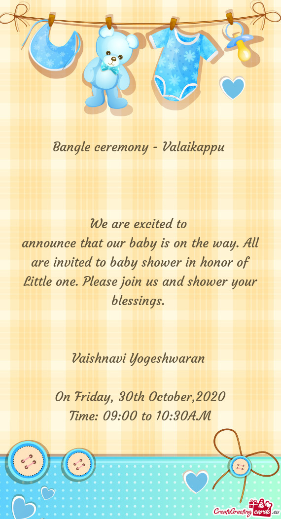Join us and shower your blessings