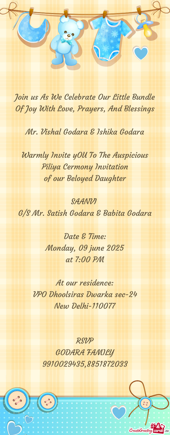 Join us As We Celebrate Our Little Bundle