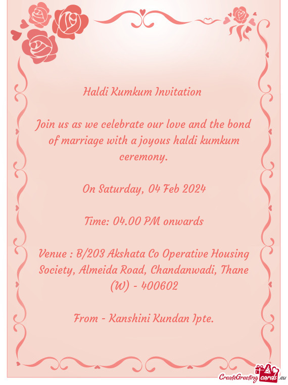Join us as we celebrate our love and the bond of marriage with a joyous haldi kumkum ceremony