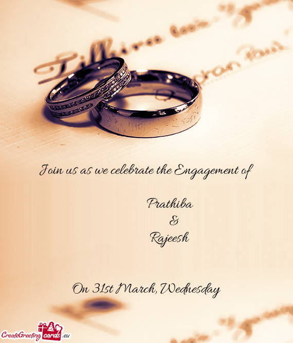 Join us as we celebrate the Engagement of