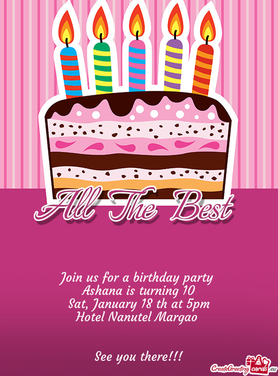 Join us for a birthday party