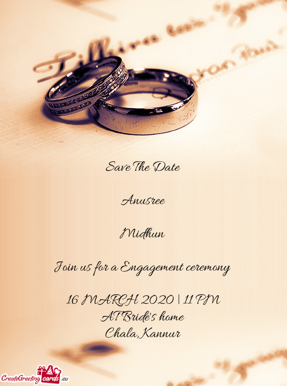 Join us for a Engagement ceremony