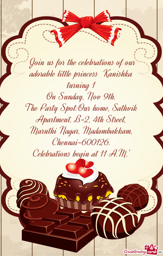 🎉Join us for the celebrations of our adorable little princess 👸Kanishka turning 1