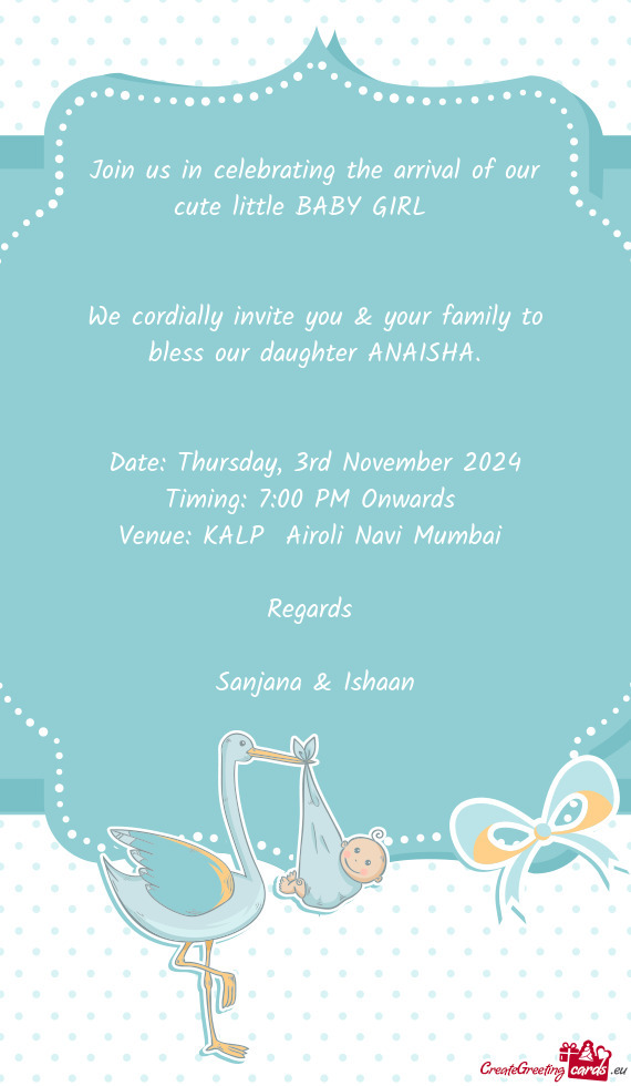 Join us in celebrating the arrival of our cute little BABY GIRL ♡