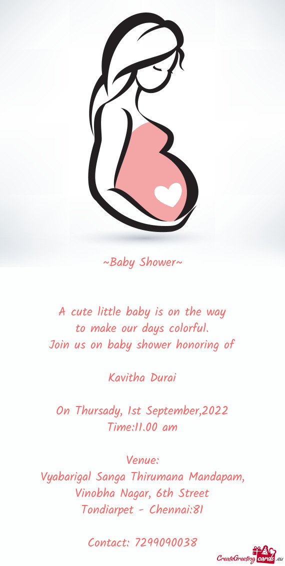 Join us on baby shower honoring of