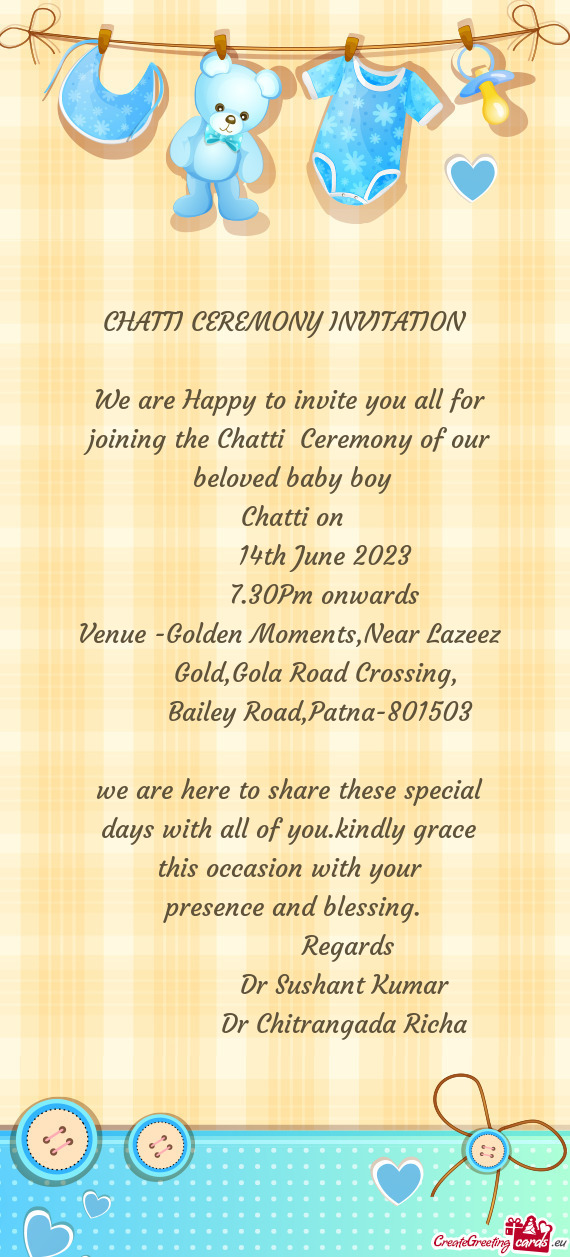 Joining the Chatti Ceremony of our