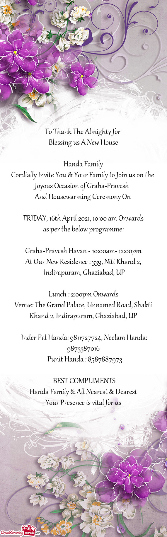 Joyous Occasion of Graha-Pravesh